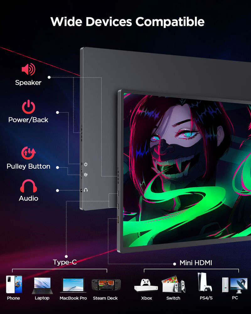 UPERFECT 2K 144Hz Portable Gaming Monitor 16.0 Inch with 2560*1600 Resolution