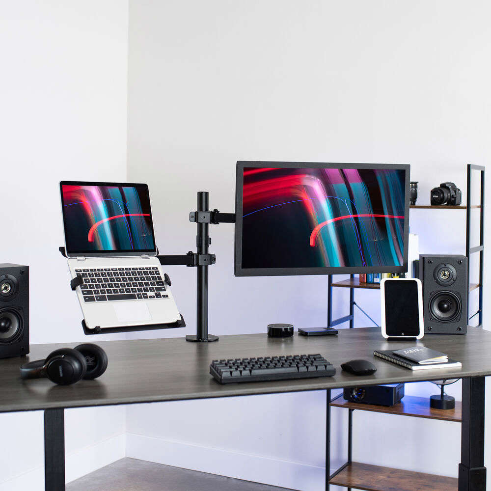 VIVO Full Motion Monitor and Laptop Desk Mount VESA Stand for 13-32 Screens