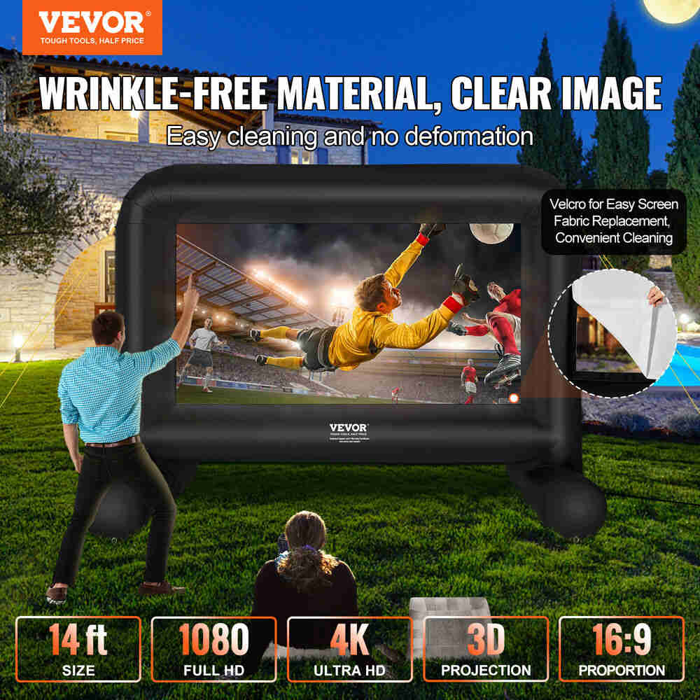 VEVOR 14 FT Inflatable Movie Screen with Blower