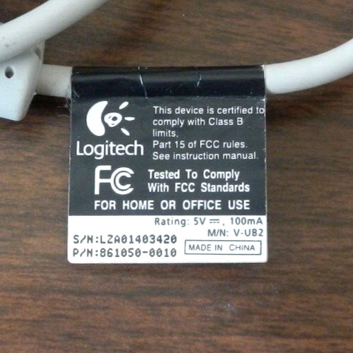 Logitech V-UB2 Webcam Camera (NO Stand) - GRADE A