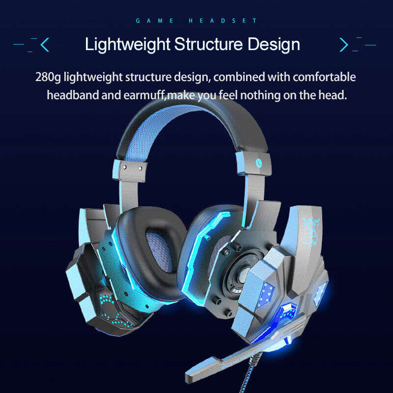 3.5mm Gaming Headset with Mic for PS5, PS4, PC, Xbox One - Stereo Bass Surround Sound