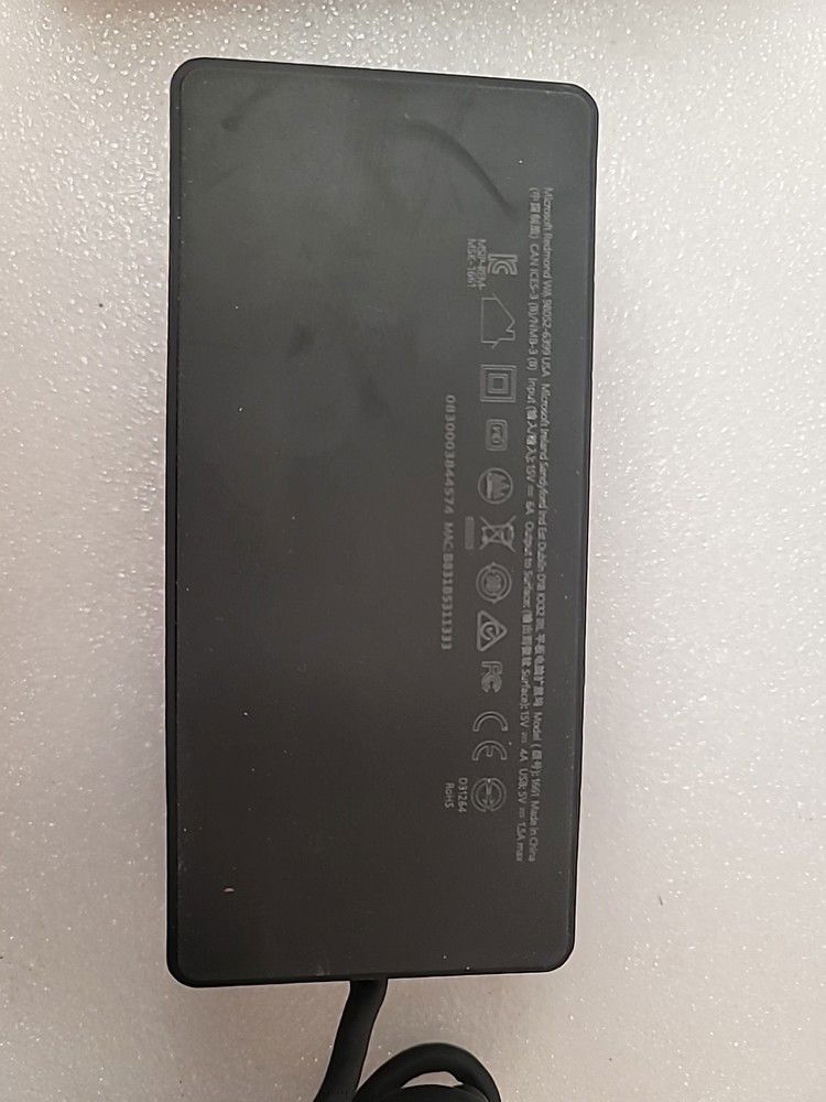 GENUINE MICROSOFT 1661 SURFACE DOCKING STATION With 1749 AC Adapter 90W
