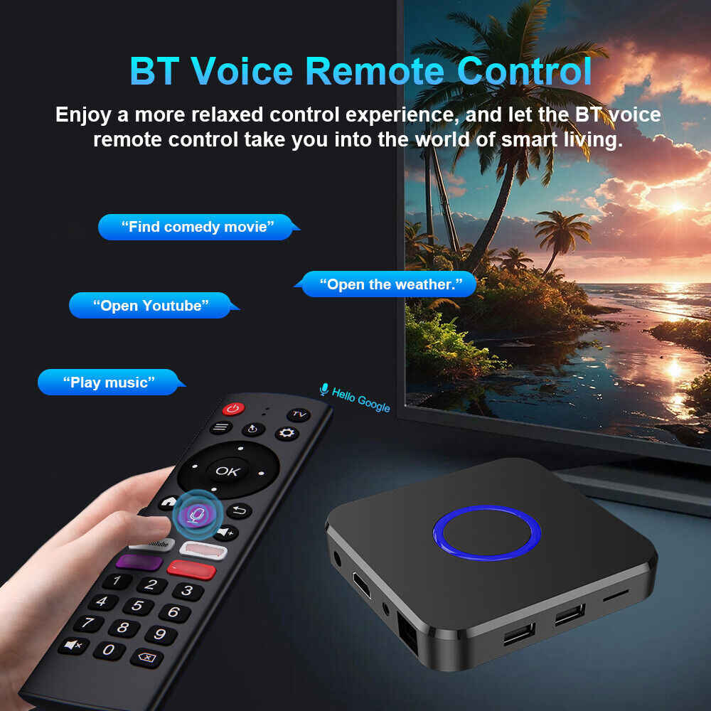 8K HDR Smart TV Box with Wifi Network Player and Wireless Screen Projection
