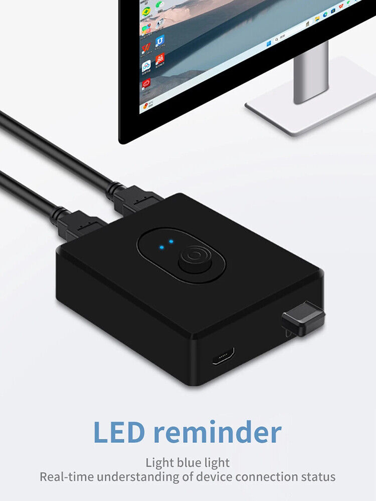 USB 3.0/2.0 Bi-Directional Switcher for Dual USB Connectivity
