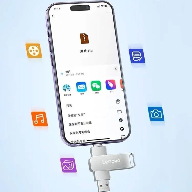 Lenovo 2-in-1 USB Flash Drive with USB 3.0 & USB-C Connectivity