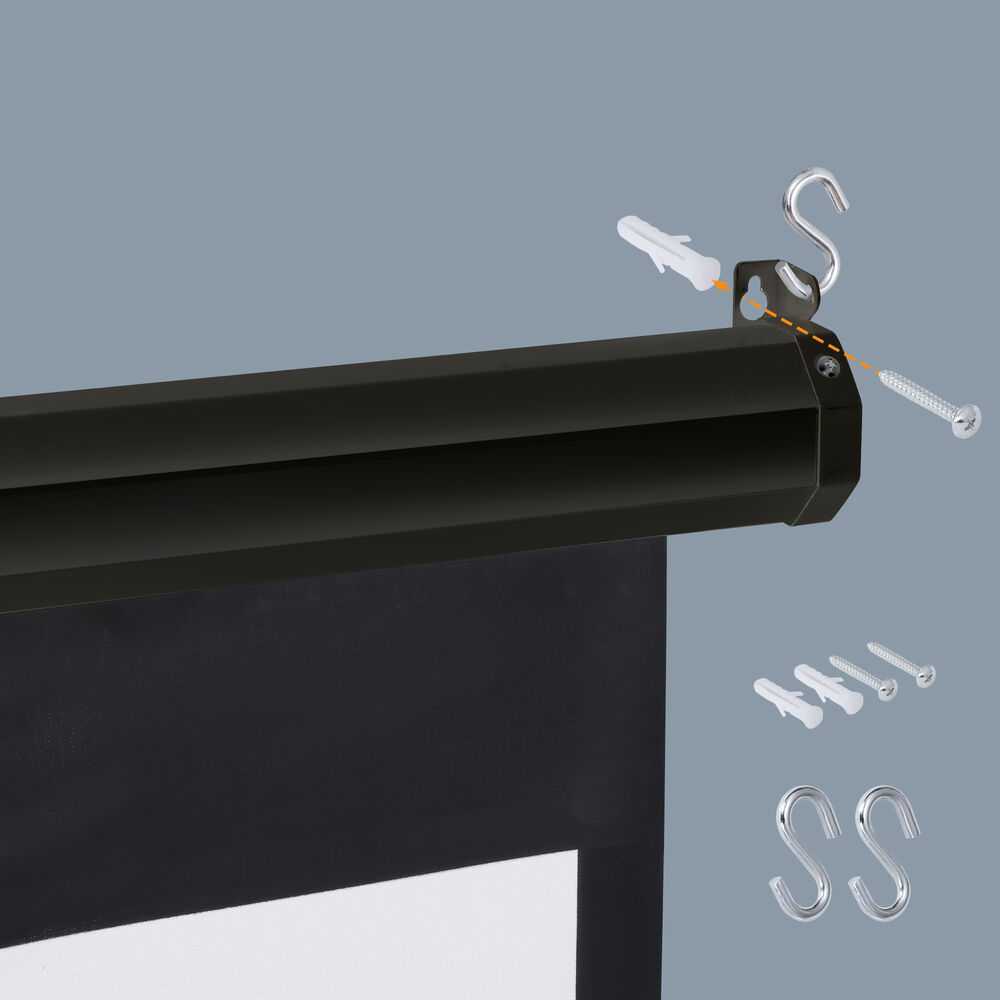 4K 16:9 HD Pull Down Projector Screen for Home Theater