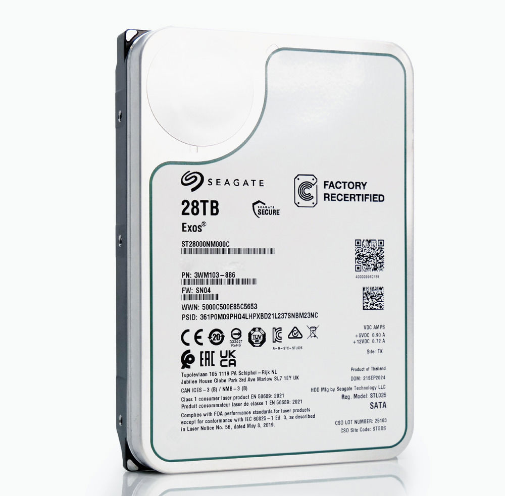 Seagate Exos 28TB 7.2K RPM SATA 6Gb/s Enterprise HDD