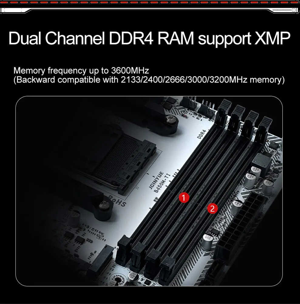 B450M TI Mainboard WiFi Motherboard AM4 AMD Ryzen 1st,2nd,3rd,4th,5th Generation