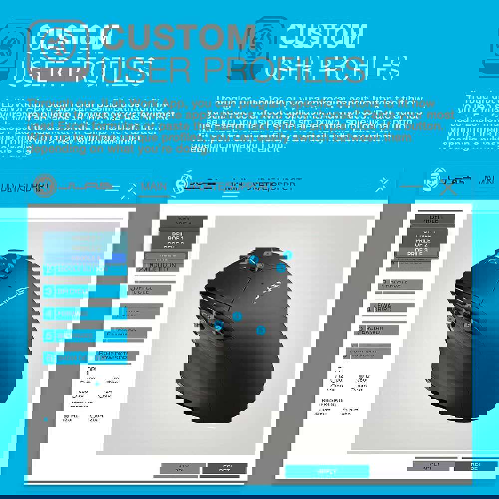 JLab JBuds Wireless Mouse - 2.4G/Bluetooth Connectivity