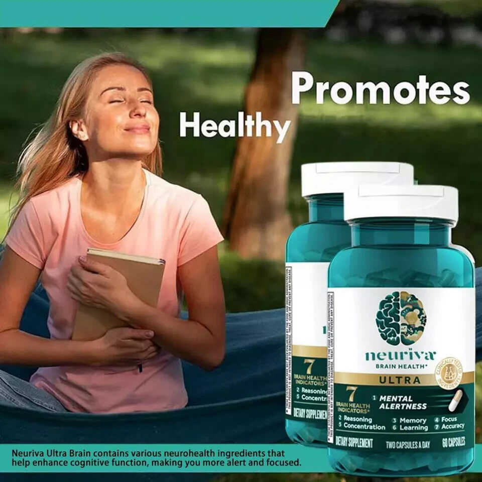 Neuriva Ultra Brain Health Supplement - 60 Capsules for Mental Alertness and Memory Focus