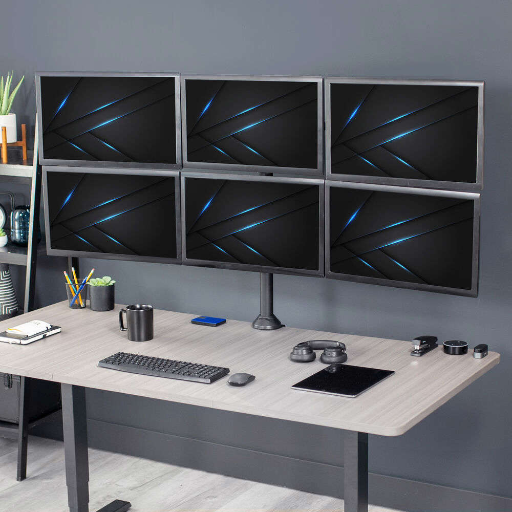 VIVO Steel Hex Monitor Desk Mount Adjustable Stand for Six Screens