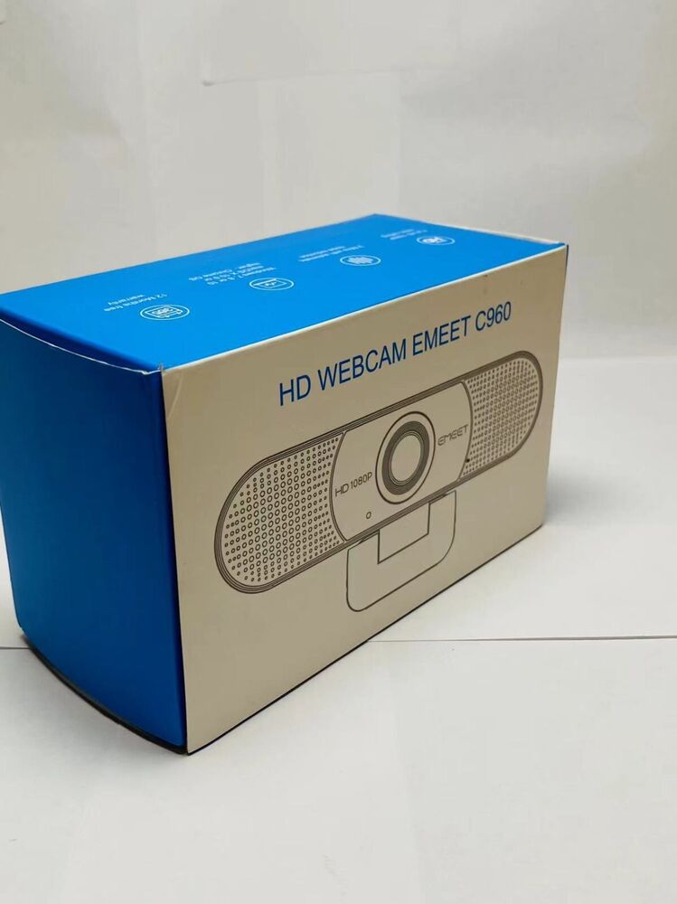 Open Box EMEET C960 HD USB Webcam with Built-in Microphone, 1080P 30FPS, Black