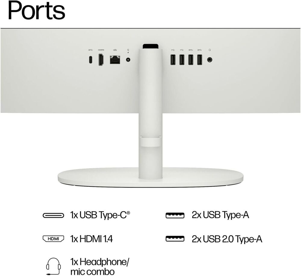 HP 22 All-In-One FHD Desktop with Intel J4025, Up to 32GB RAM & 2TB SSD, Windows 11 Pro + Office