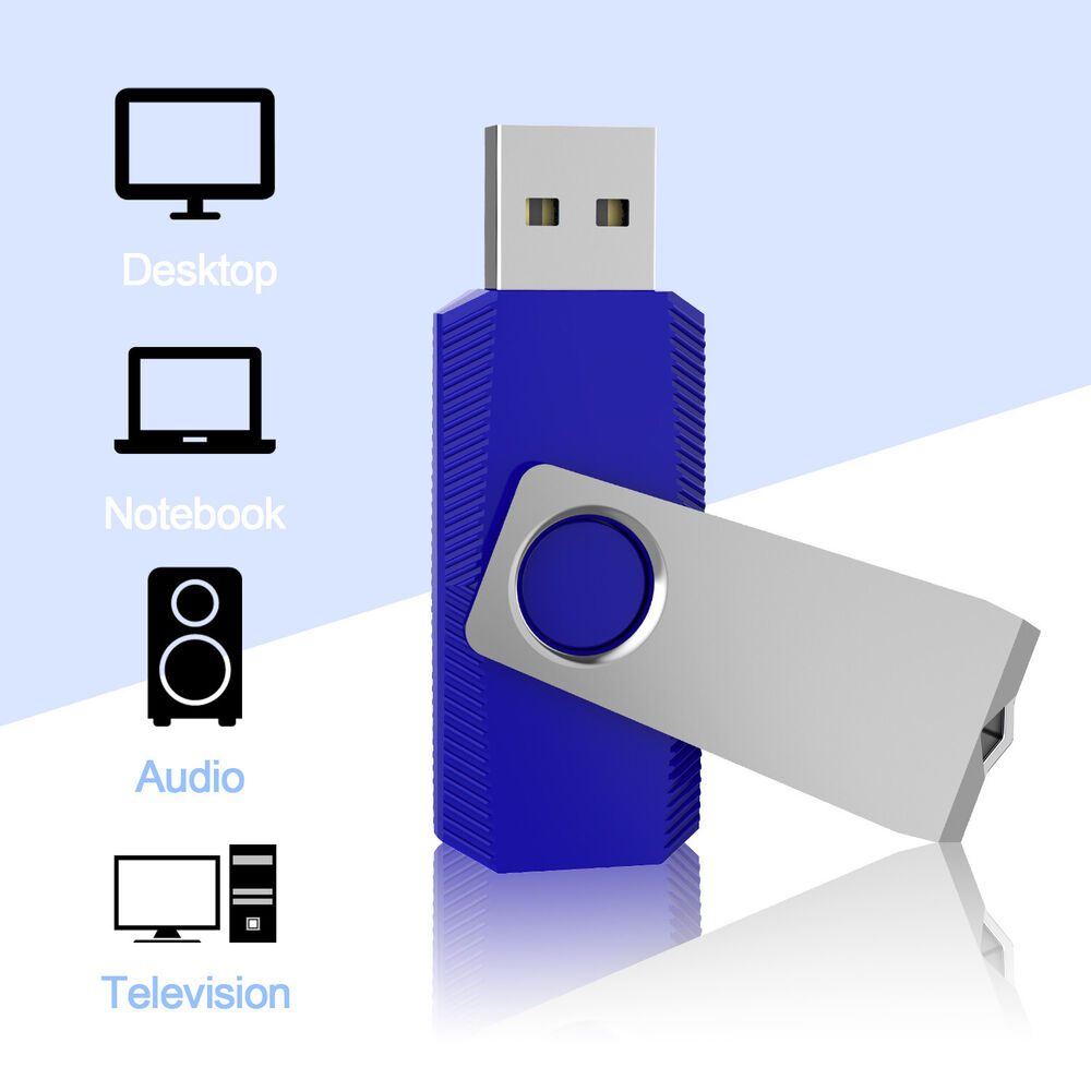 1/5/10pcs USB 2.0 64GB Metal Swivel Style External Drive for Data Memory Storage