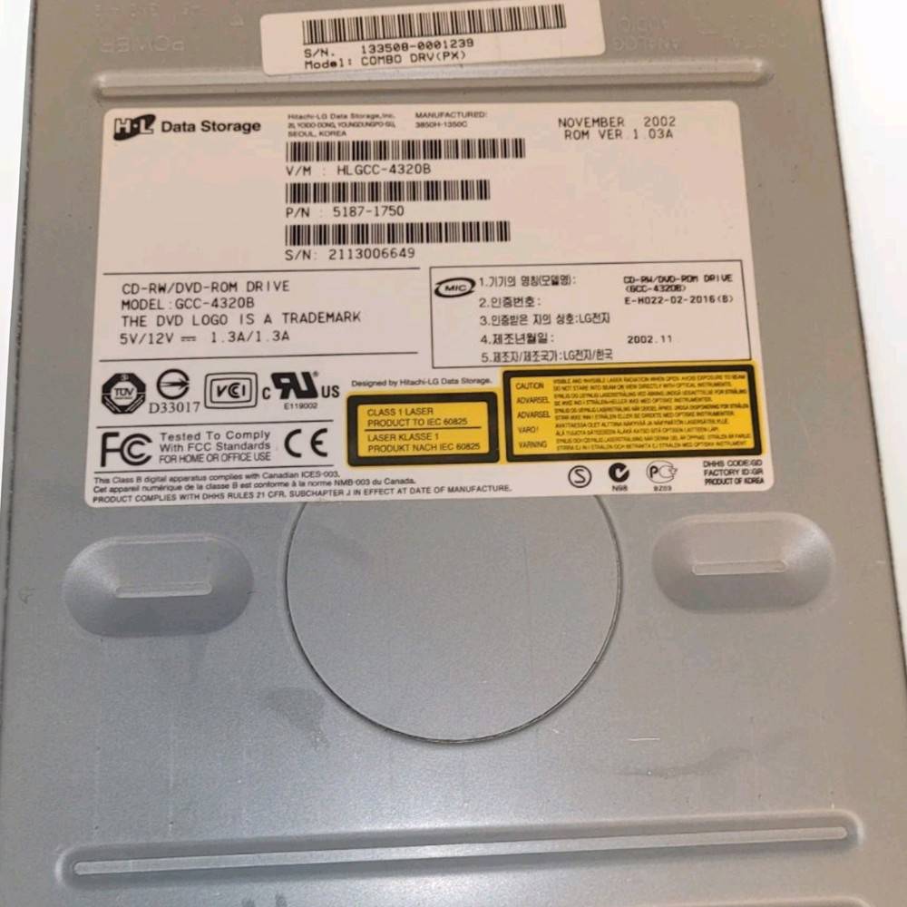 HL GCC-4320BCD-RW/DVD Black IDE Optical Disc Drive