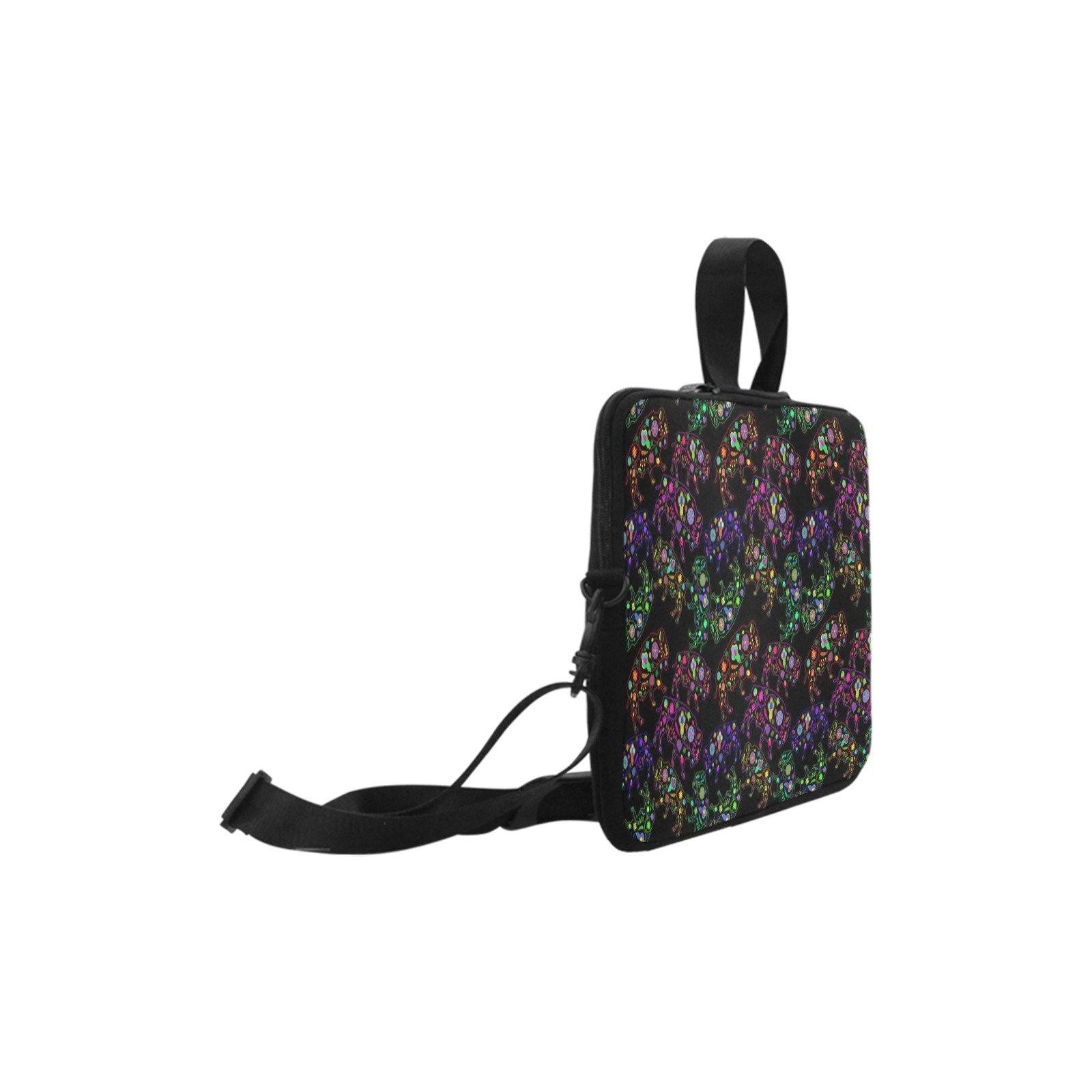 Neon Floral Buffalos Laptop Handbags 10.5