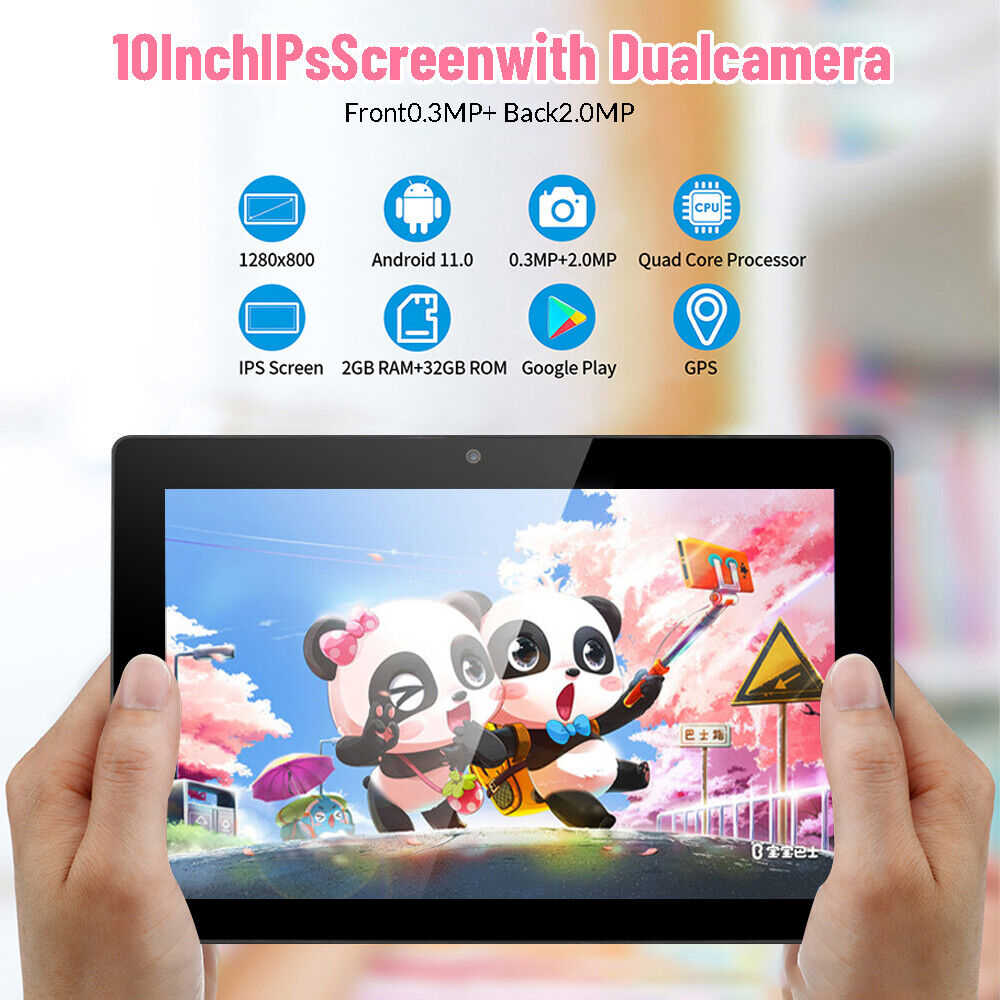 10-inch Kids Tablet with Android 12.0, Parental Control, Bluetooth, WiFi, and Dual Camera