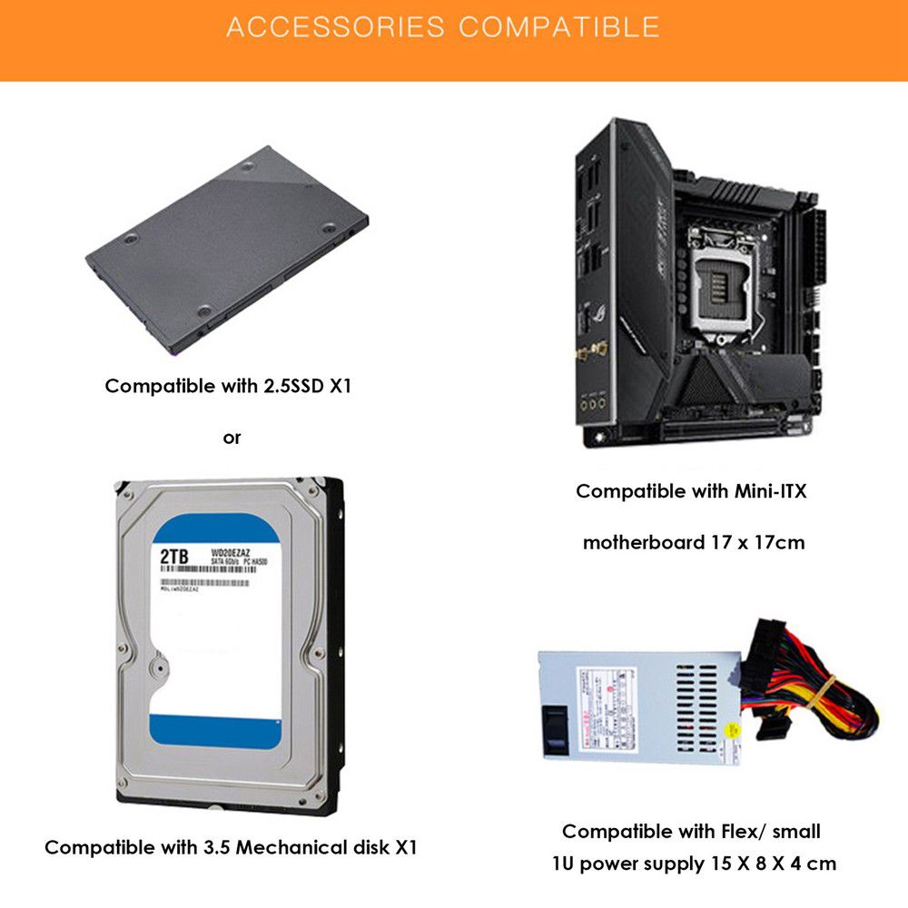 A09 HTPC Computer Case ITX Gaming PC Chassis Desktop Chassis USB2.0