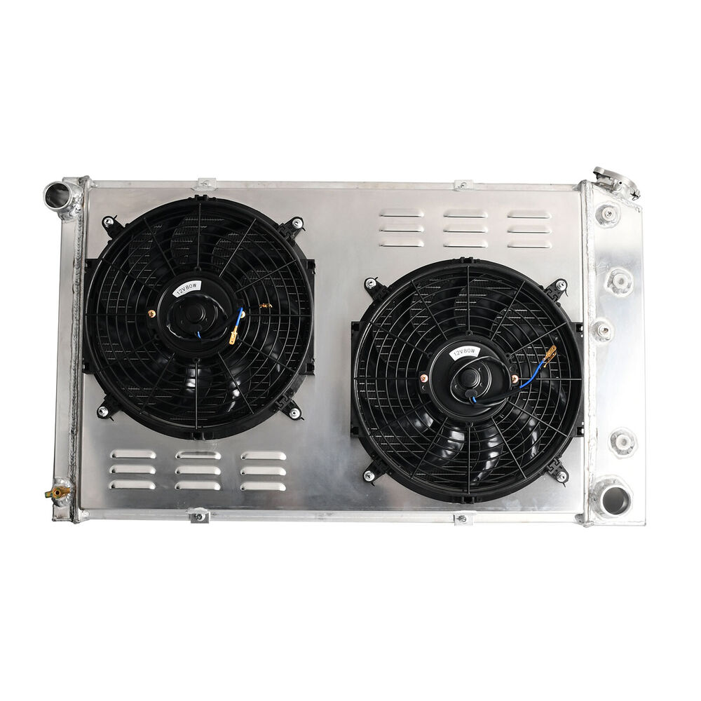 3 Row Aluminum Radiator with Shroud Fan for Chevy 1970-81 Camaro & 1978-87 Monte Carlo