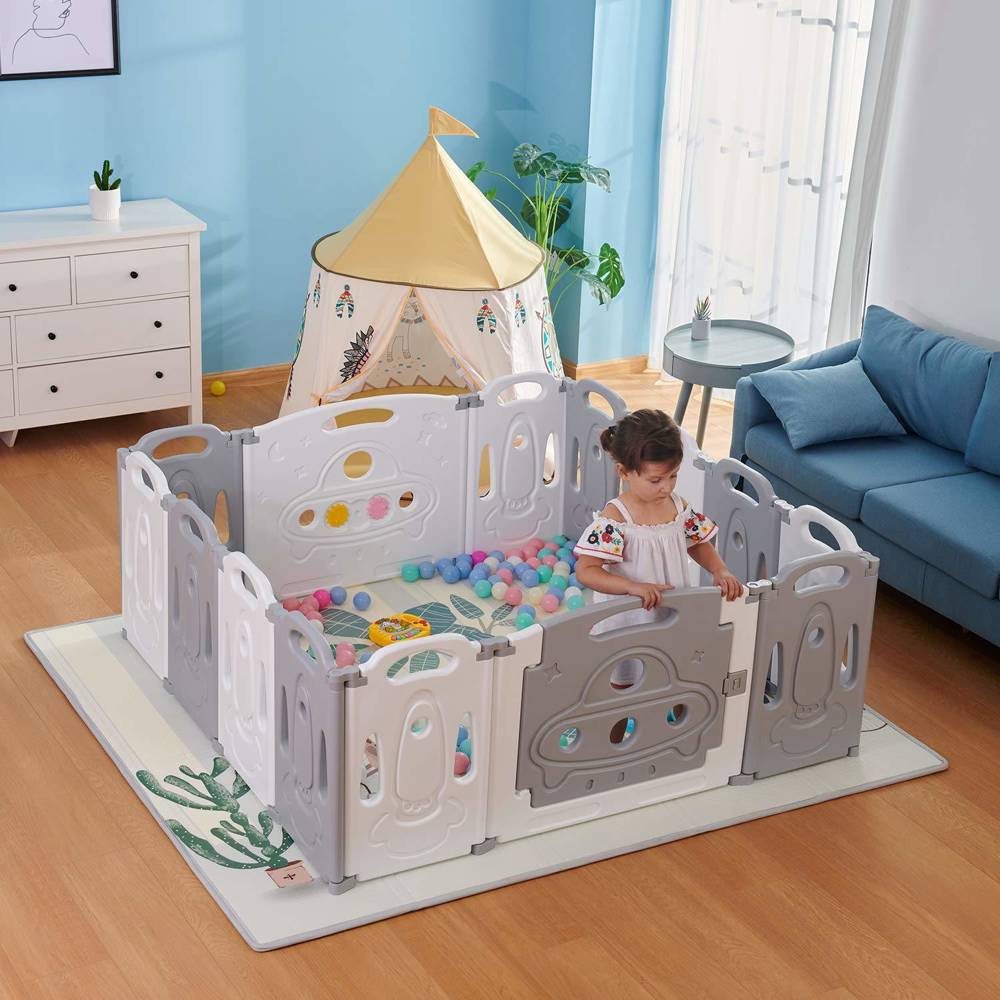 Foldable Baby Playpen - Safe and Durable Indoor & Outdoor Play Yard