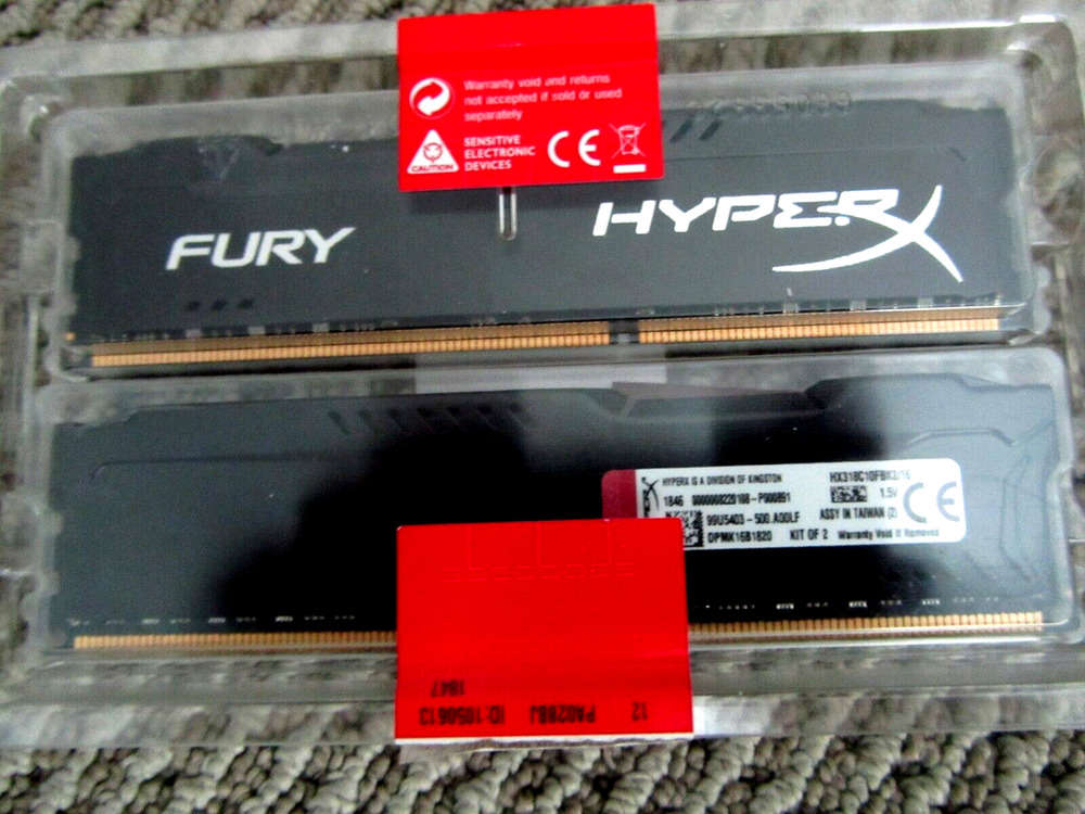 HyperX FURY 16GB DDR3 1866MHz Desktop Memory Kit (2 x 8GB) HX318C10FBK2/16