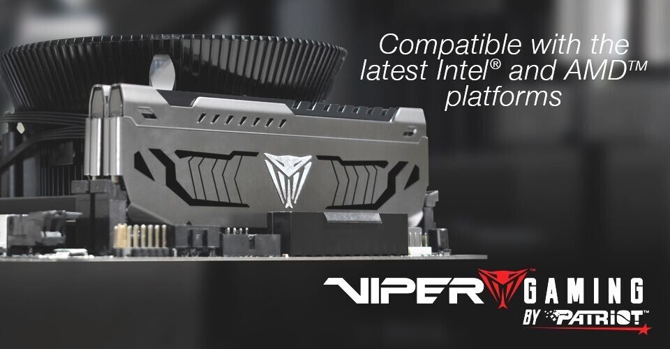 Patriot Viper Steel 32GB (2x16G) DDR4 3200MHz PC4-25600 C16 UDIMM Desktop Memory