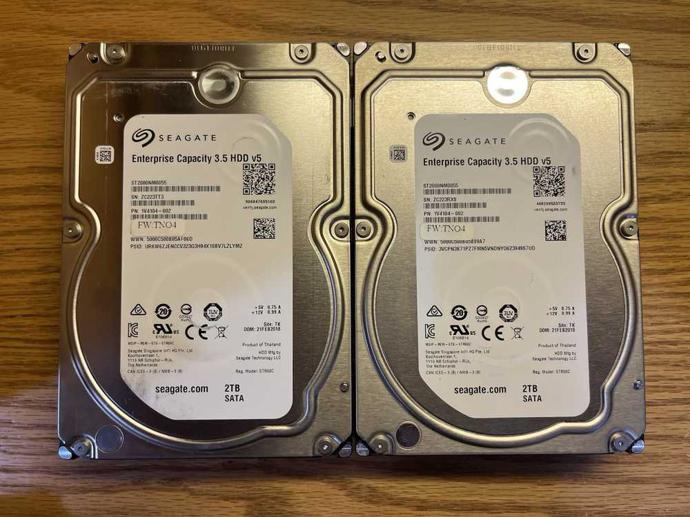 2TB Seagate ST2000NM0055 3.5 SATA 7200RPM Enterprise Capacity v5 HDD (EXOS 7E8)