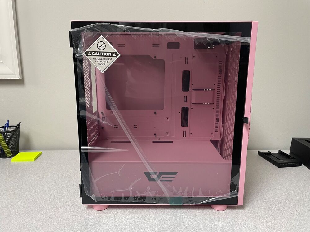 DarkFlash DLM21 Pink Micro-ATX Mini Tower Case