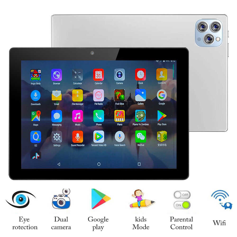 10-inch Kids Tablet with Android 12.0, Parental Control, Bluetooth, WiFi, and Dual Camera