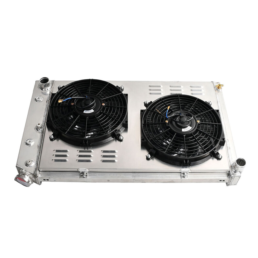 3 Row Aluminum Radiator with Shroud Fan for Chevy 1970-81 Camaro & 1978-87 Monte Carlo