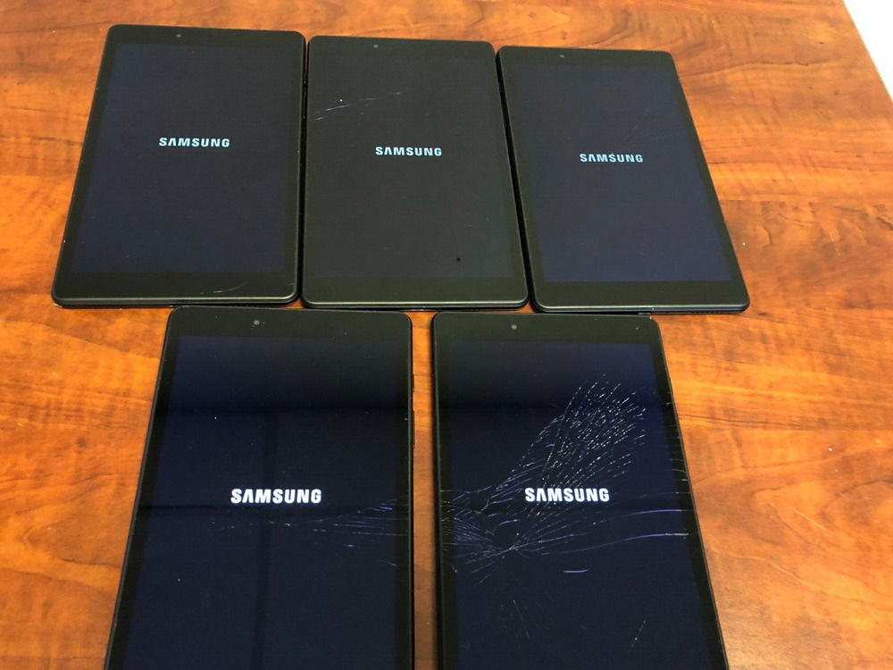 Cracked Glass Lot of 5 Samsung Galaxy Tab A SM-T290 (2019) 32GB, Wi-Fi, 8in