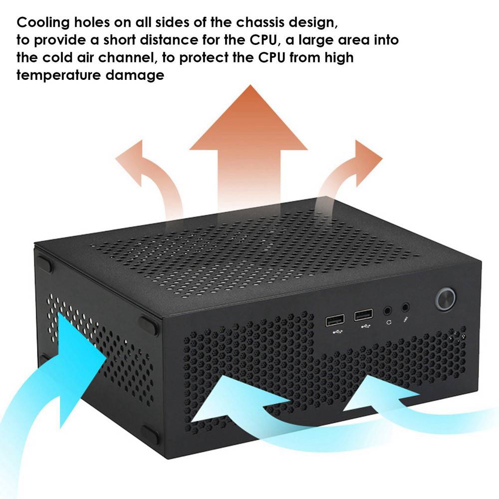 A09 HTPC Computer Case ITX Gaming PC Chassis Desktop Chassis USB2.0