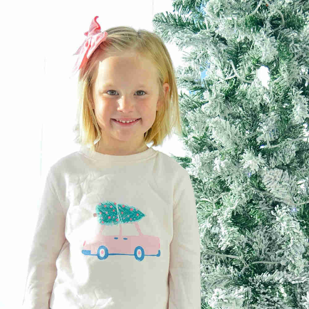 Pink Holiday Vacation Sweatshirt - Festive Mommy and Me Style