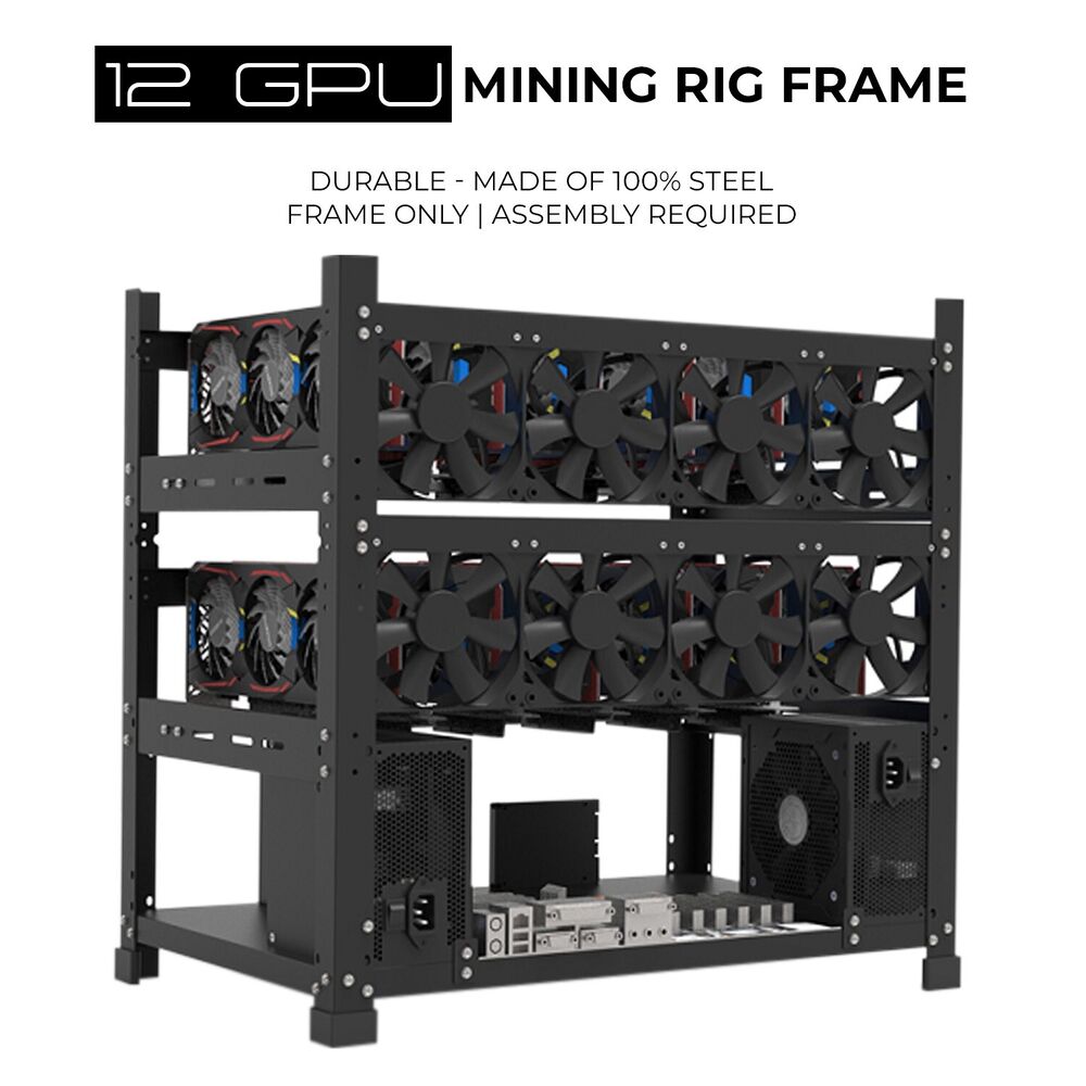 AAAwave The Sluice V2 12GPU Open Frame Mining Rig Frame Chassis