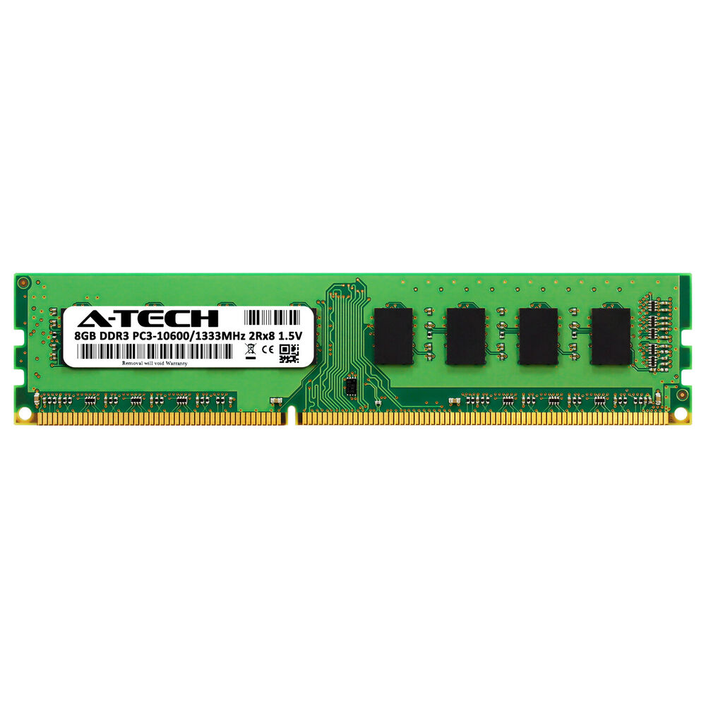 A-Tech 8GB PC3-10600 Desktop DDR3 1333 MHz 240-Pin DIMM Non ECC Memory RAM