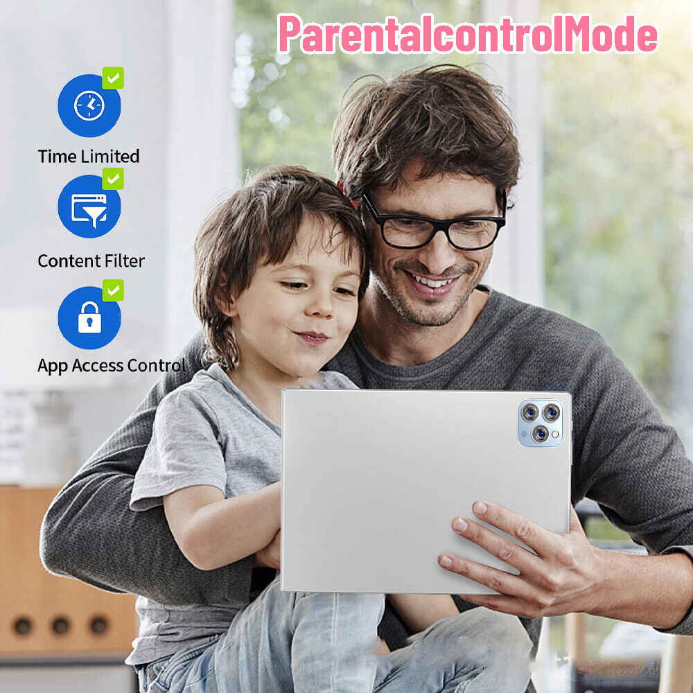 10-inch Kids Tablet with Android 12.0, Parental Control, Bluetooth, WiFi, and Dual Camera
