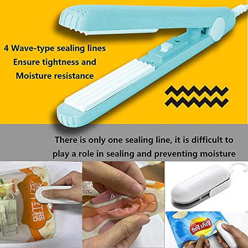 Mini Food Bag Heat Sealer Handheld - Pink, Smart Control for Airtight Food Storage
