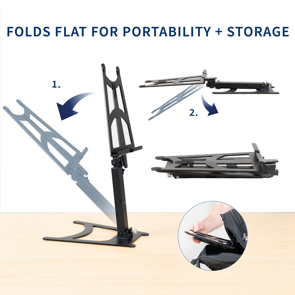 VIVO Black 15.6 Inch Portable Monitor and Tablet Desktop Stand