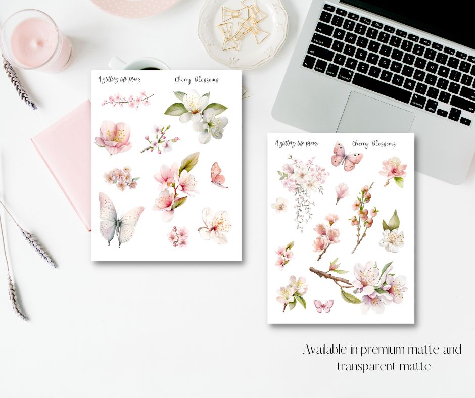Cherry Blossoms Mini Kit - Planner Stickers and Decorations