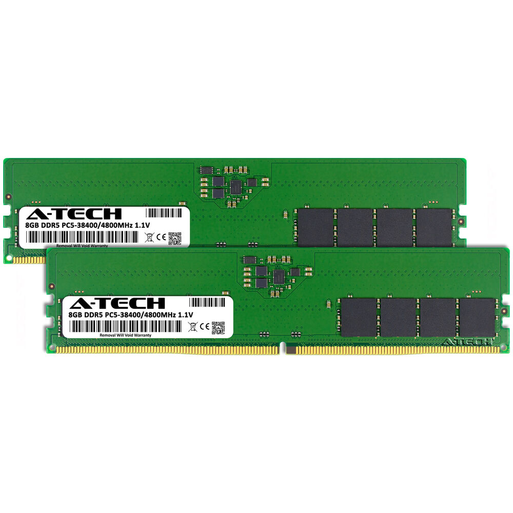 A-Tech 16GB Kit (2x 8GB) DDR5 4800 MHz Desktop Memory RAM