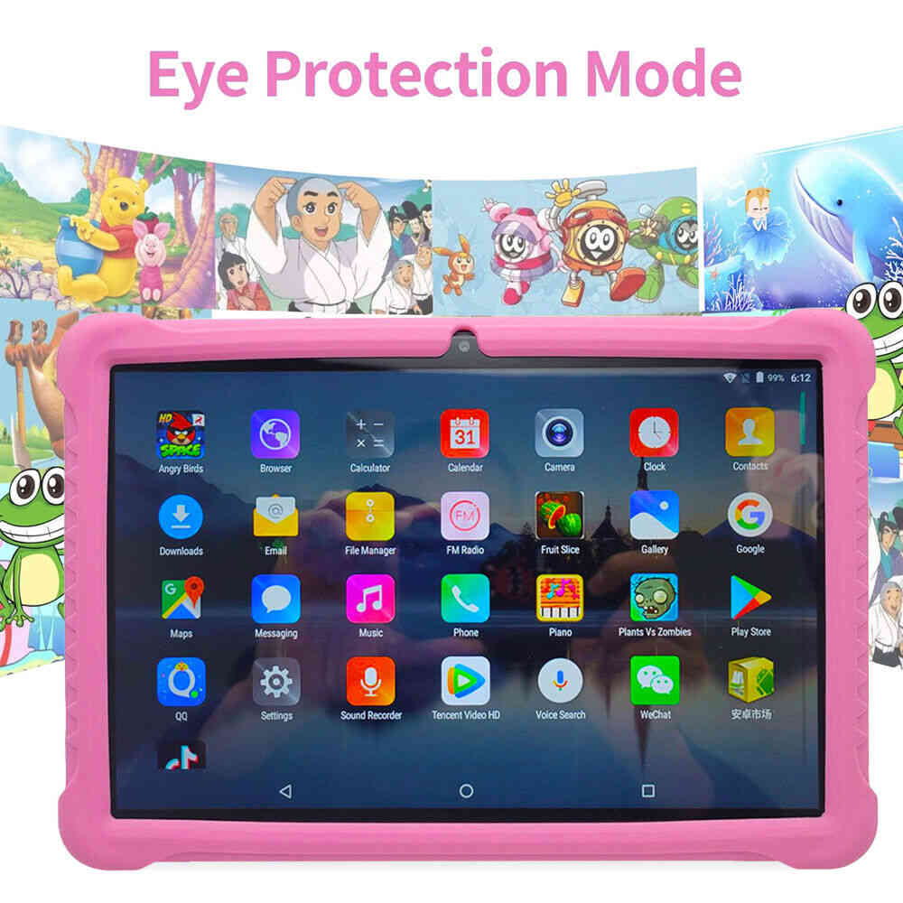 10-inch Kids Tablet with Android 12.0, Parental Control, Bluetooth, WiFi, and Dual Camera
