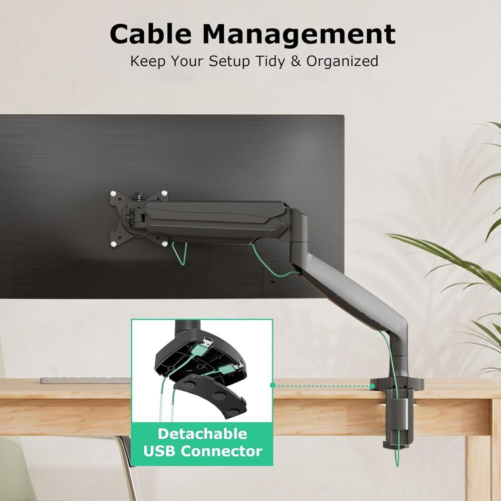 Heavy Duty Monitor Desk Mount for 13-35 Inch Ultrawide Flat/Curved Screens