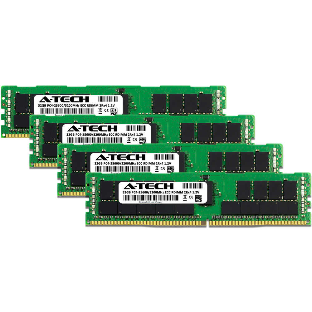 128GB 4x 32GB PC4-3200 RDIMM ASRock Rack ROMED8-2T Memory RAM