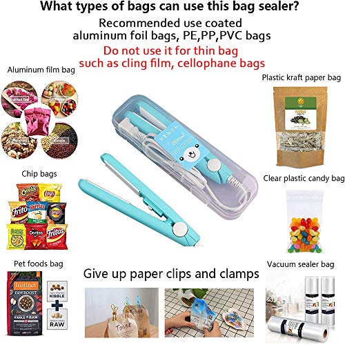 Mini Food Bag Heat Sealer Handheld - Pink, Smart Control for Airtight Food Storage