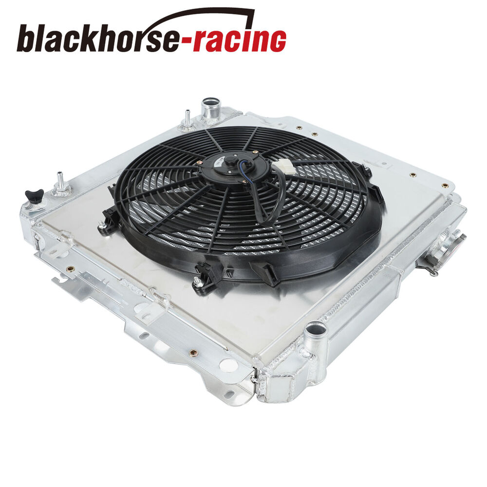 3 Row Radiator with Fan Aluminum Shroud Relay for Jeep 1987-2006 Wrangler TJ YJ L4 L6