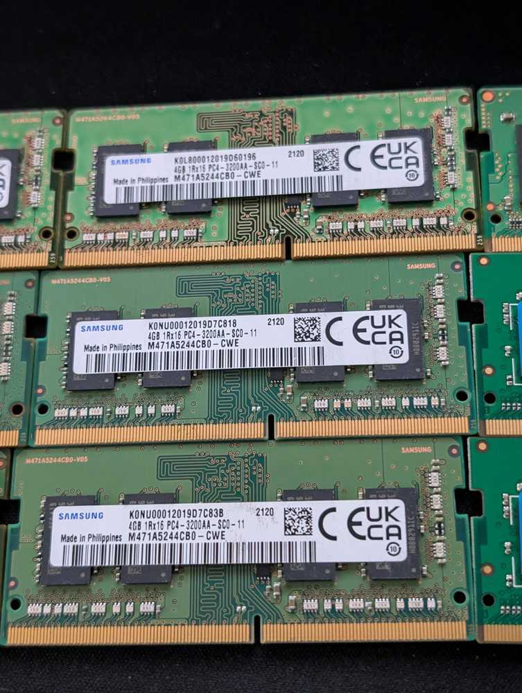 Lot of 14 Mixed Brand 4GB DDR4 SODIMM Laptop Memory RAM