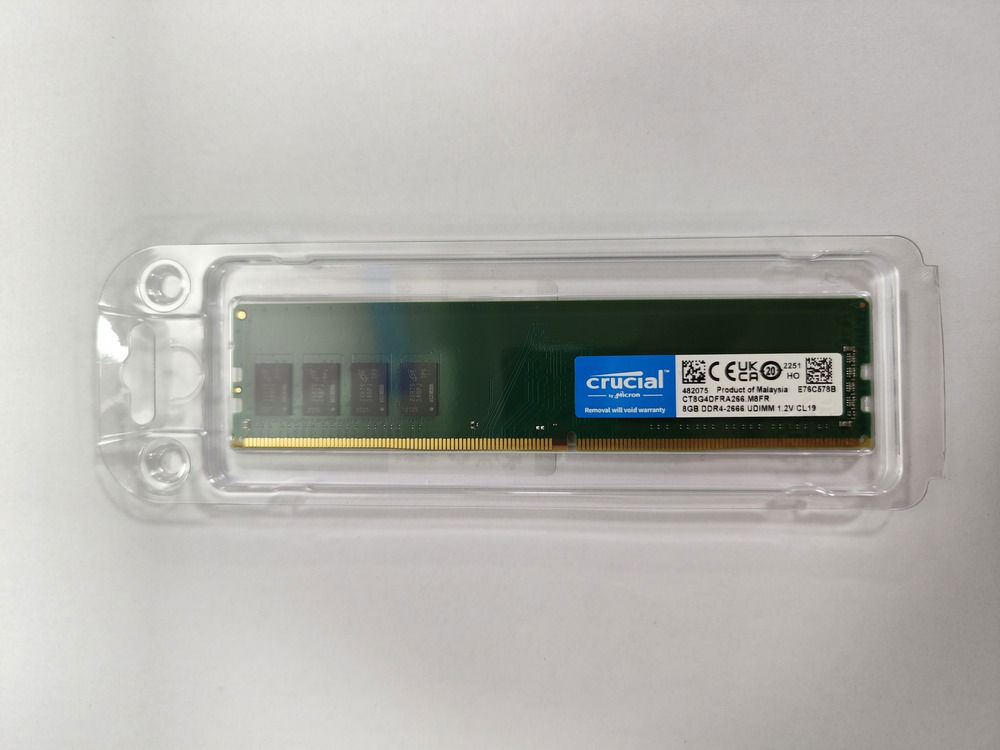 Crucial 8GB 2666Mhz DDR4 NON-ECC UDIMM PC RAM Desktop Memory