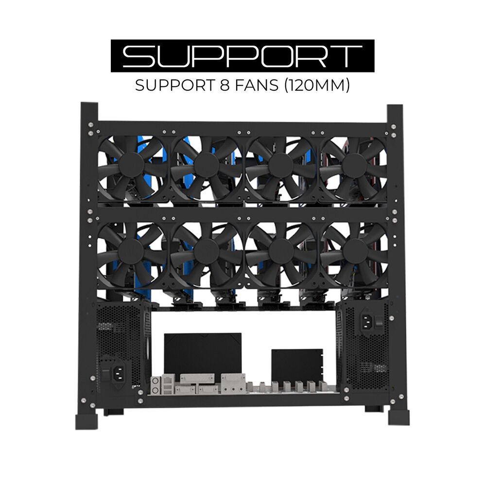AAAwave The Sluice V2 12GPU Open Frame Mining Rig Frame Chassis