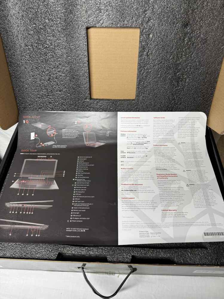 HP Omen Gaming Laptop with Intel Core i7, 1TB HDD + 256GB SSD, 16GB SDRAM - Model 15-ce198wm