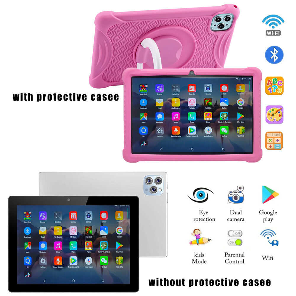 10-inch Kids Tablet with Android 12.0, Parental Control, Bluetooth, WiFi, and Dual Camera